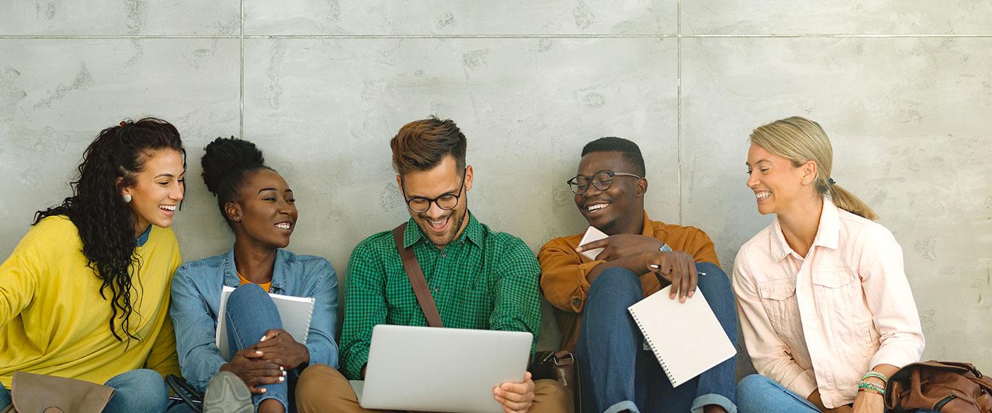 a group of people sitting together